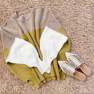 Free People Easy Street Colorblock Sweater